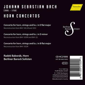 CD Johann Sebastian Bach: Horn Concertos
