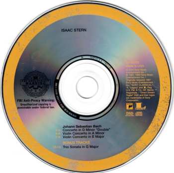 CD Johann Sebastian Bach: "Double" Concerto - Violin Concertos Nos. 1 & 2