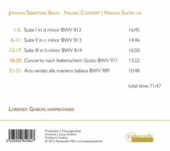CD Johann Sebastian Bach: Italian Concert | French Suites I-III