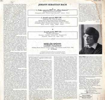 LP Johann Sebastian Bach: Italian Concerto · Partia In B Minor · Concerto In D Minor