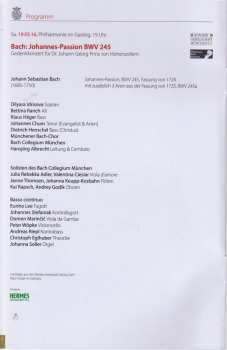DVD Johann Sebastian Bach: Johannes-Passion, BWV 245 - Fassung Von 1724 Mit Zusätzlich 3 Arien Aus Der Fassung von 1725, BWV 245a