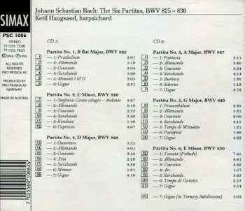 2CD Johann Sebastian Bach: The Six Partitas, BWV 825-830