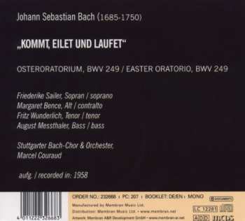 CD Johann Sebastian Bach: Kommt, Eilet Und Laufet (Osteroratorium / Eater Oratorio)