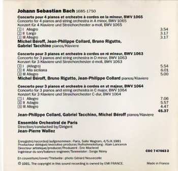 CD Johann Sebastian Bach: Les Concertos Pour 3 Et 4 Pianos
