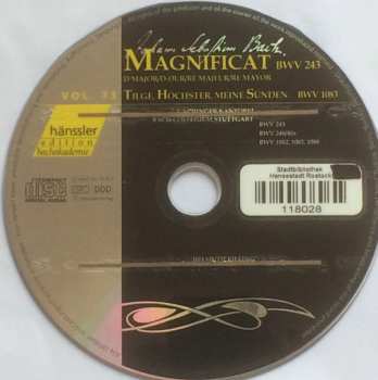 CD Johann Sebastian Bach: Magnificat BWV 243 / Tilge, Höchster, Meine Sünden BWV 1083