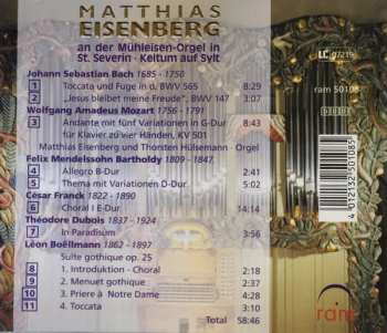 CD Johann Sebastian Bach: Matthias Eisenberg An Der Mühleisen-Orgel In St. Severin - Keitum  Auf Sylt