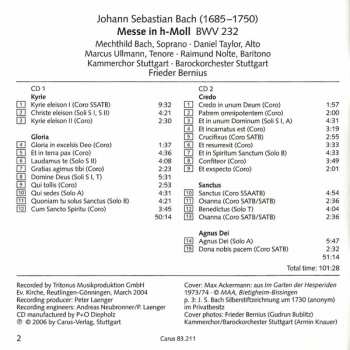 2CD Johann Sebastian Bach: Messe In H-Moll, BWV 232