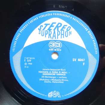 LP Johann Sebastian Bach: Varhanní Skladby