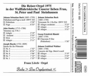 CD Johann Sebastian Bach: Die Reiser-Orgel 1975 In Der Wallfahrtskirche Unserer Lieben Frau, St. Peter Und Paul Steinhausen
