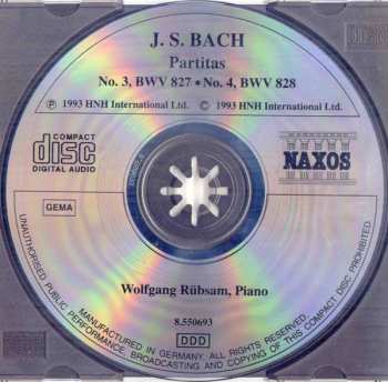 CD Johann Sebastian Bach: Partitas Nos. 3 and 4