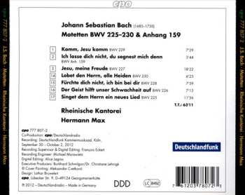 CD Johann Sebastian Bach: Motets, BWV 225-230 & Anh. 159