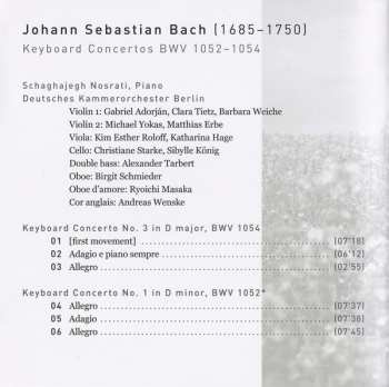 CD Johann Sebastian Bach: Keyboard Concertos BWV 1052 – 1054