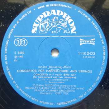 3LP/Doos Johann Sebastian Bach: Concertos For Harpsichord And Strings (Complete) (3xLP + BOX + INSERT)