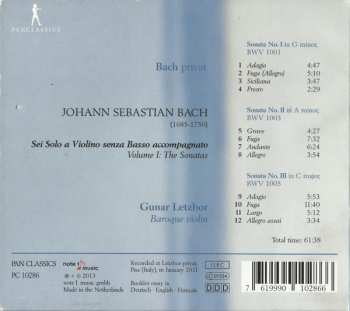 CD Johann Sebastian Bach: Sonatas BWV 1001, 1003, 1005