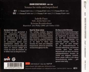 2CD Johann Sebastian Bach: Sonatas For Violin & Harpsichord