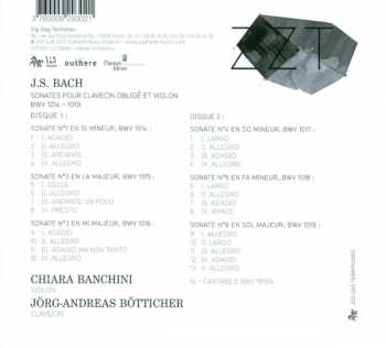 2CD Johann Sebastian Bach: Sonates Pour Clavecin Obligé et Violon BWV 1014 - 1019 