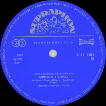 3LP/Doos Johann Sebastian Bach: Sonáty A Partity (3xLP + BOX + BOOKLET)