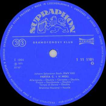 3LP/Doos Johann Sebastian Bach: Sonáty A Partity (3xLP + BOX + BOOKLET)