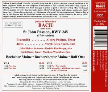 2CD Johann Sebastian Bach: St. John Passion / Johannes-Passion