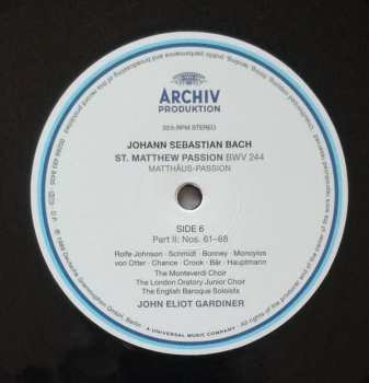 3LP Johann Sebastian Bach: St. Matthew Passion = Matthäus-Passion = Passion Selon St Matthieu