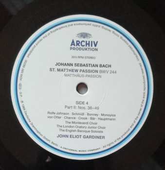 3LP Johann Sebastian Bach: St. Matthew Passion = Matthäus-Passion = Passion Selon St Matthieu