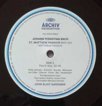 3LP Johann Sebastian Bach: St. Matthew Passion = Matthäus-Passion = Passion Selon St Matthieu