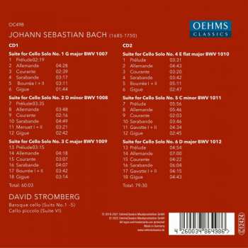 2CD Johann Sebastian Bach: Suites For Cello Solo