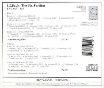 2CD Johann Sebastian Bach: The Six Partitas, BWV 825-830