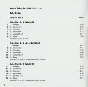2CD Johann Sebastian Bach: Six Suites For Solo Cello