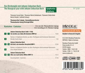 CD Johann Sebastian Bach: Kantaten • Cantatas BWV 3, 65, 72