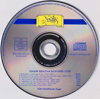 CD Johann Sebastian Bach: Ausgewählte Orgelwerke