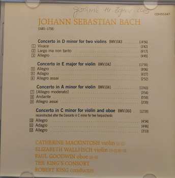 CD Johann Sebastian Bach: Violin Concertos