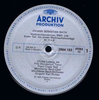 3LP/Doos Johann Sebastian Bach: Weihnachtsoratorium BWV 248