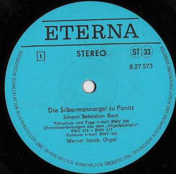 LP Johann Sebastian Bach: Die Silbermannorgel Zu Ponitz - Werner Jacob Spielt Bach