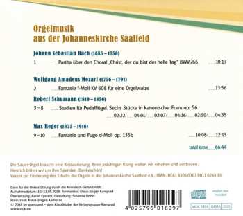 CD Johann Sebastian Bach: Orgelmusik Aus Der Johanneskirche Saalfeld