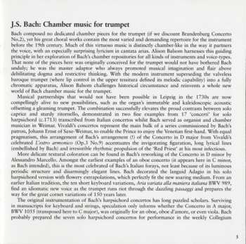 CD Johann Sebastian Bach: Works For Trumpet
