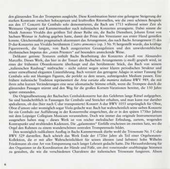 CD Johann Sebastian Bach: Works For Trumpet