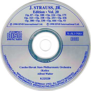 CD Johann Strauss Jr.: J. Strauss, Jr.:  Edition • Vol. 20