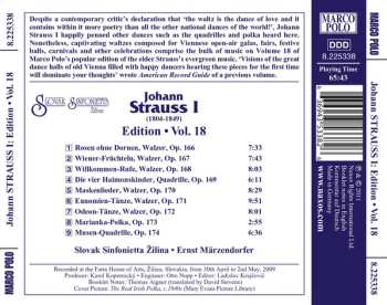 CD Johann Strauss Sr.: Johann Strauss I Edition • Vol. 18