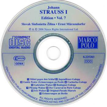 CD Johann Strauss Sr.: Johann Strauss I: Edition • Vol. 7