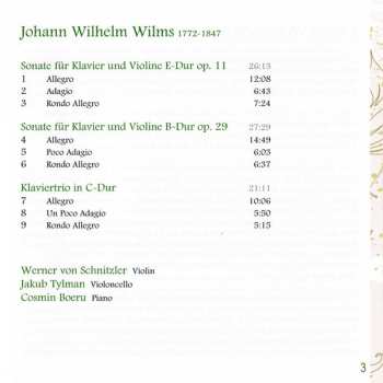 SACD Johann Wilhelm Wilms: Violin Sonatas & Piano Trio