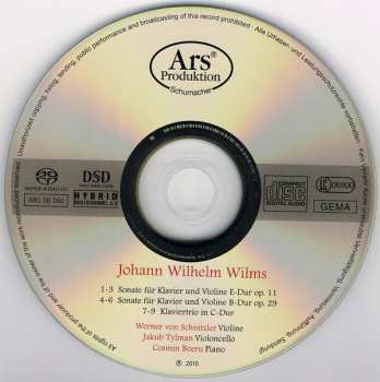 SACD Johann Wilhelm Wilms: Violin Sonatas & Piano Trio