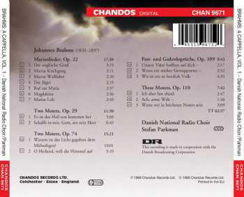 CD Johannes Brahms: A Cappella Volume One