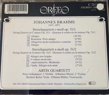 CD Johannes Brahms: Streichquartette Op.51