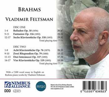 2CD Johannes Brahms: Balladen Op.10, Klavier, Klavierstücke Op. 76, Rhapsodien Op. 79, Fantasien Op. 116, Intermezzi Op. 117, Klavierstücke Op. 118, Klavierstücke Op. 119