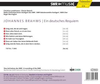 CD Johannes Brahms: Ein Deutsches Requiem