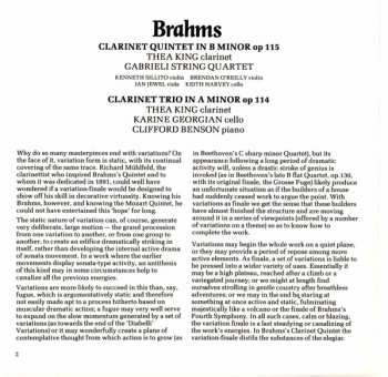 CD Johannes Brahms: Clarinet Quintet / Clarinet Trio