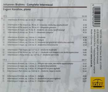 2CD Johannes Brahms: Complete Intermezzi