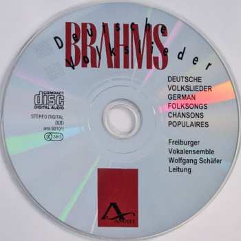 CD Johannes Brahms: Deutsche Volkslieder = German Folksongs = Chansons Populaires