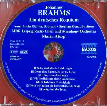 CD Johannes Brahms: Ein Deutsches Requiem